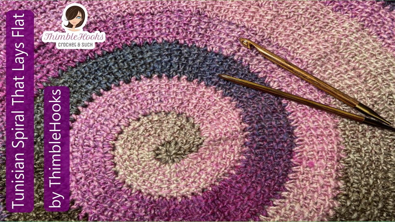 Tunisian SPIRAL That Lays Flat! Crochet Tips Tricks & Secrets Tutorial / How to do it