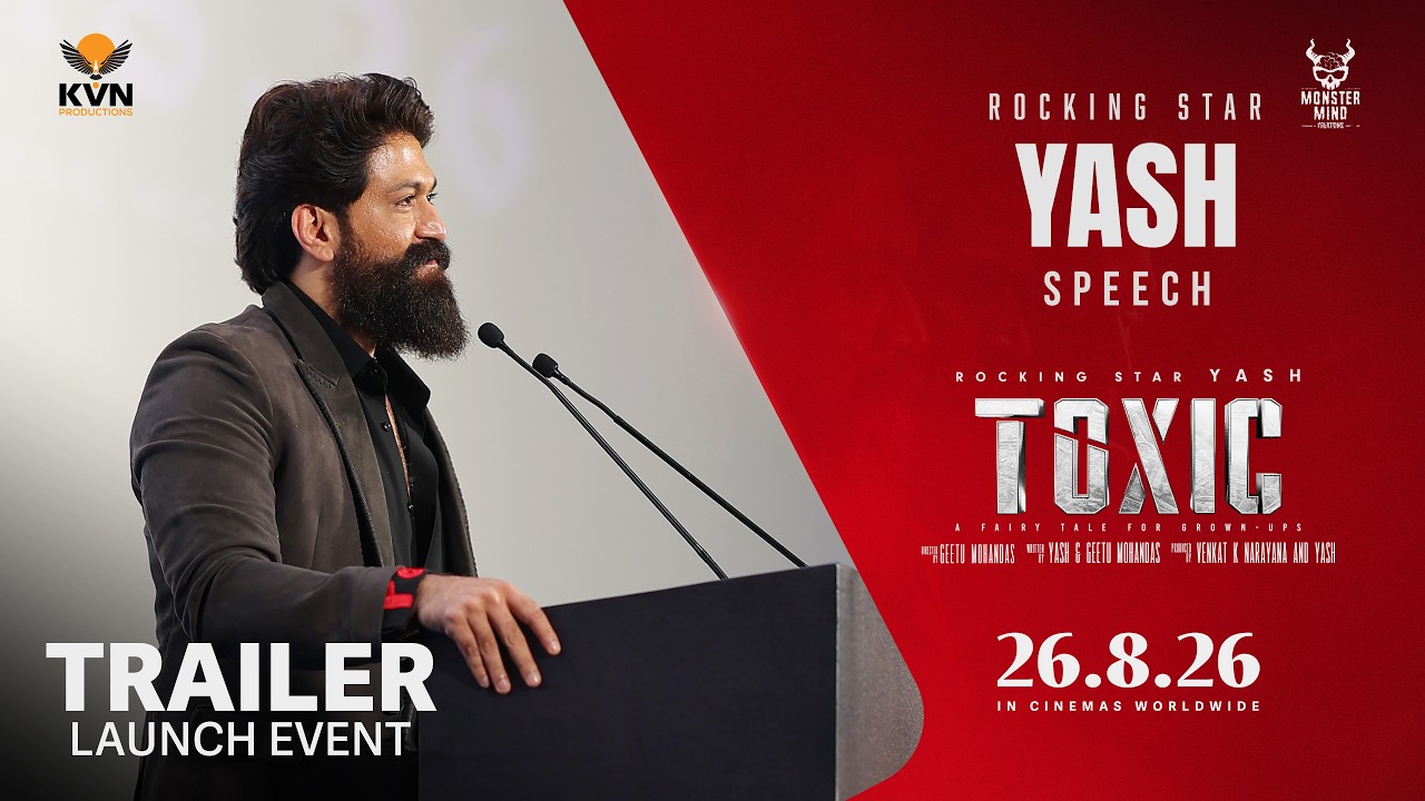 Rocking Star Yash Speech- Toxic Trailer Launch Event | Geetu Mohandas | KVN | Monster Mind Creations