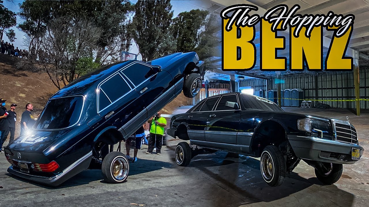Worlds FIRST lowrider HOPPING Benz! Stacklife Hydraulics