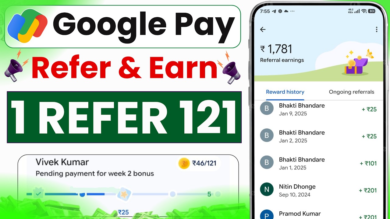 Google Pay Refer & Earn 2026 || Google Pay Se Refer Karke Cashback Paye