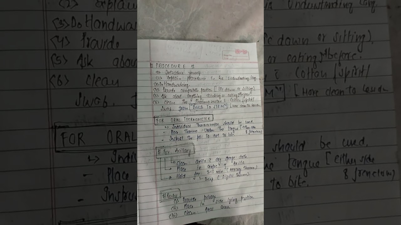 Nursing procedures #temperature procedure #norcet  for bsc nursing students 