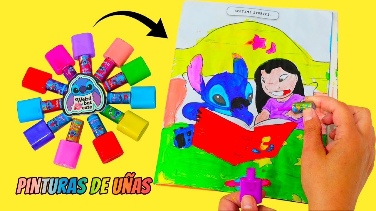 Pintamos a Lilo y Stitch con Pintura de Uñas