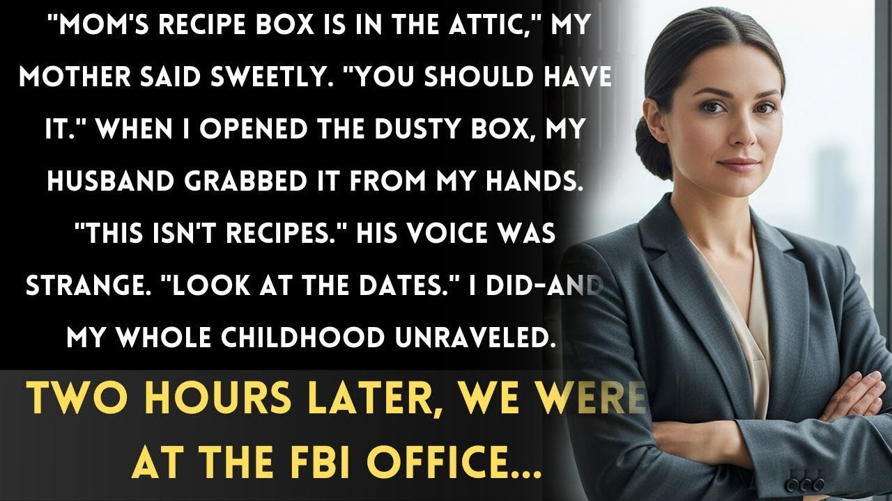 “Mom’s recipe box is in the attic,” she said. My husband opened it: “These aren’t recipes”