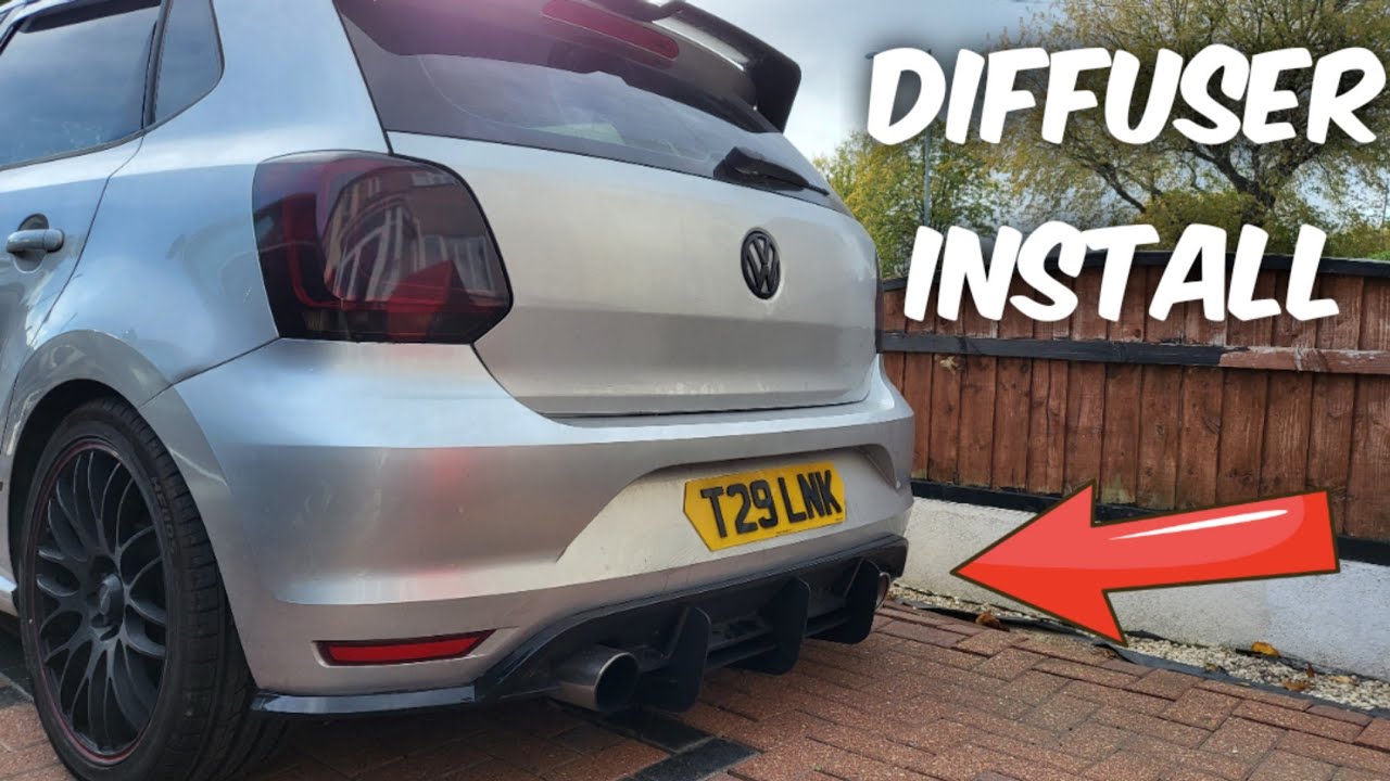 How to install Polo 6r/6c rear Diffuser