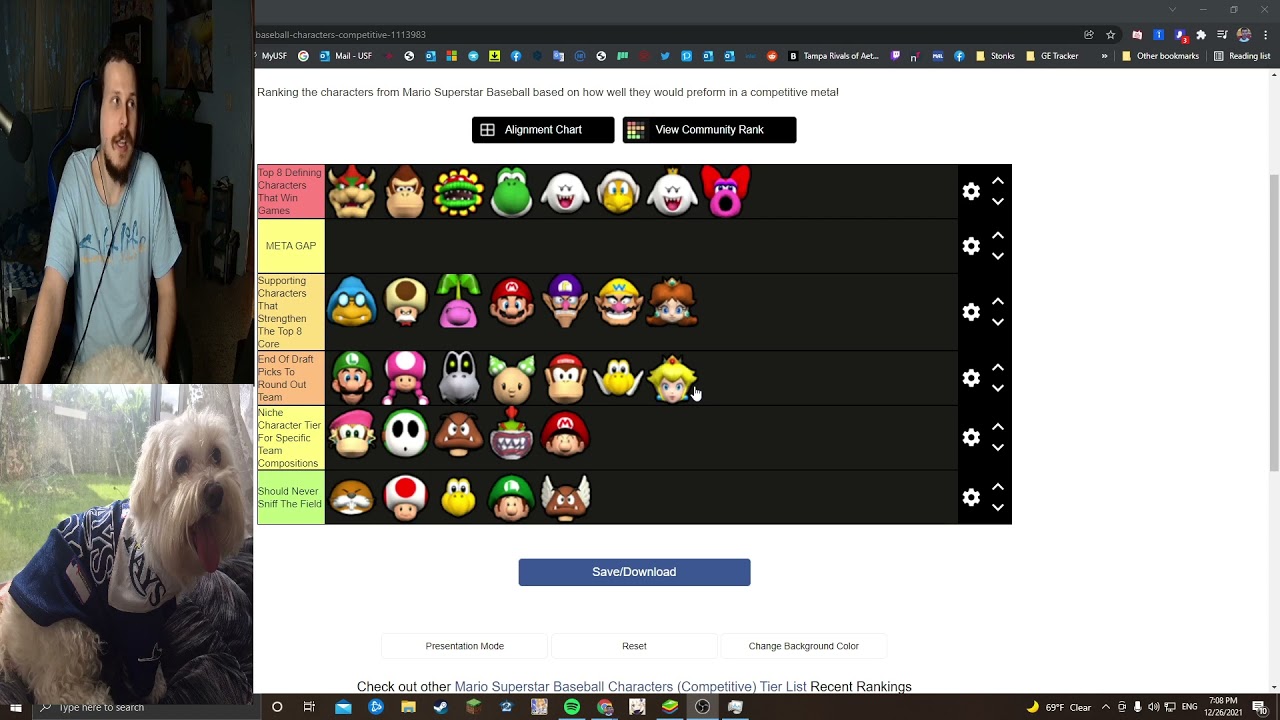 MattyIce Mario Superstar Baseball Tier List OUTDATED Winter 2022