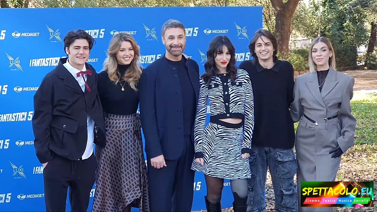 I fantastici 5, video photocall con Raoul Bova, Bordi, Magazzù, Barozzi, D'Antonio, Cavallin e cast