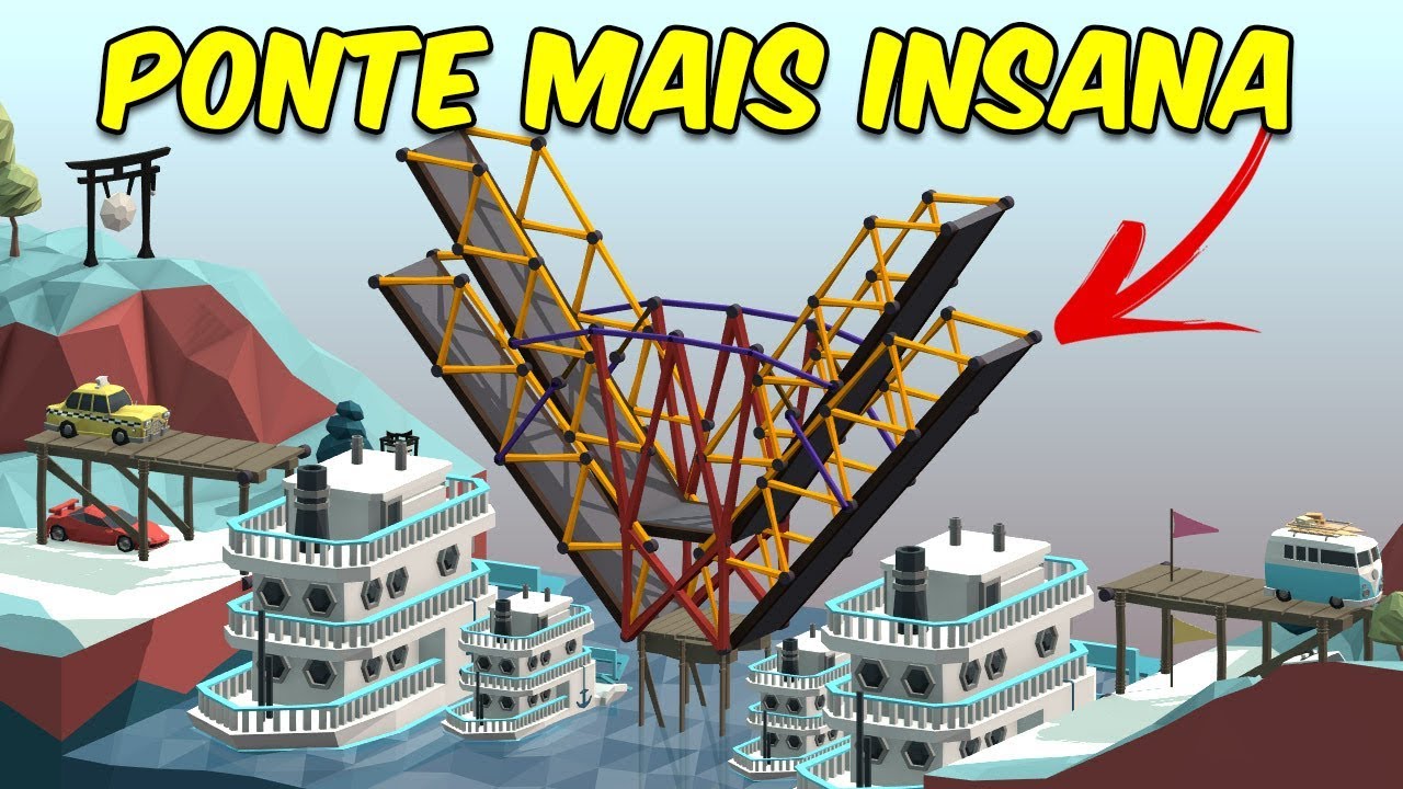 PONTE MAIS INSANA PASSOU DE PRIMEIRA! | Poly Bridge #10