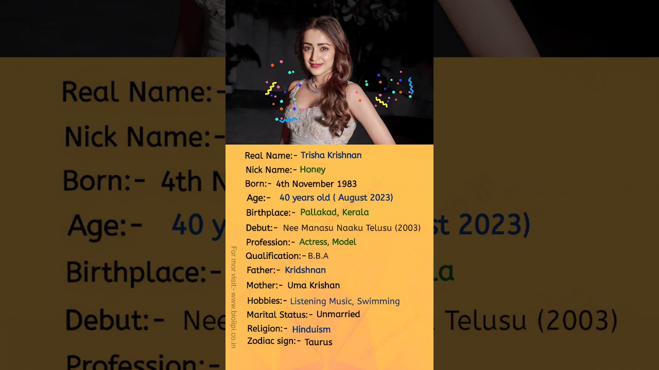 Trisha Krishnan: From Ordinary to Extraordinary | A Fascinating Biography #shorts