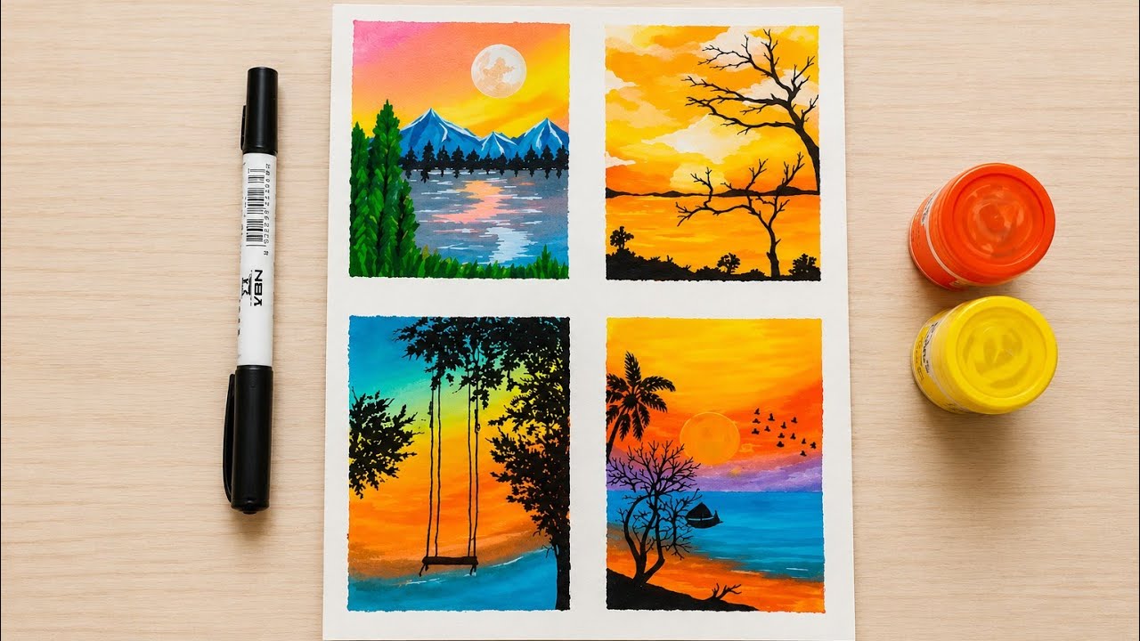 4 Amazing Art Hacks || Easy Art Ideas For When You Are Bored 😊🎋