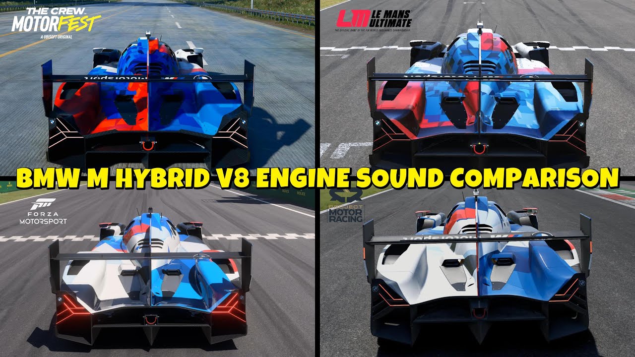 BMW M Hybrid V8 – ULTIMATE Sound Comparison! | Forza 8 vs LMU vs PMR vs AMS2 vs Motorfest 🔊🔥