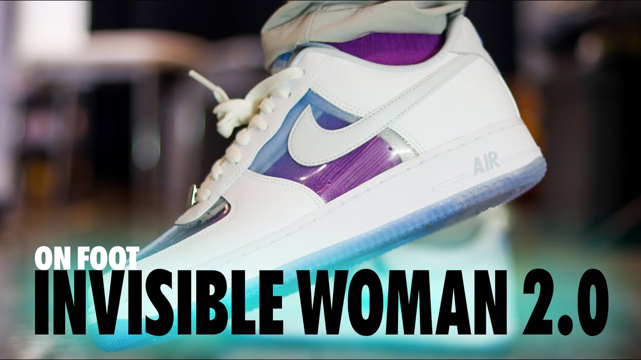 ON FOOT! Nike Air Force 1 Invisible Woman 2.0 White Uni Blue Pure Platinum Schopes 4K IB5724-100