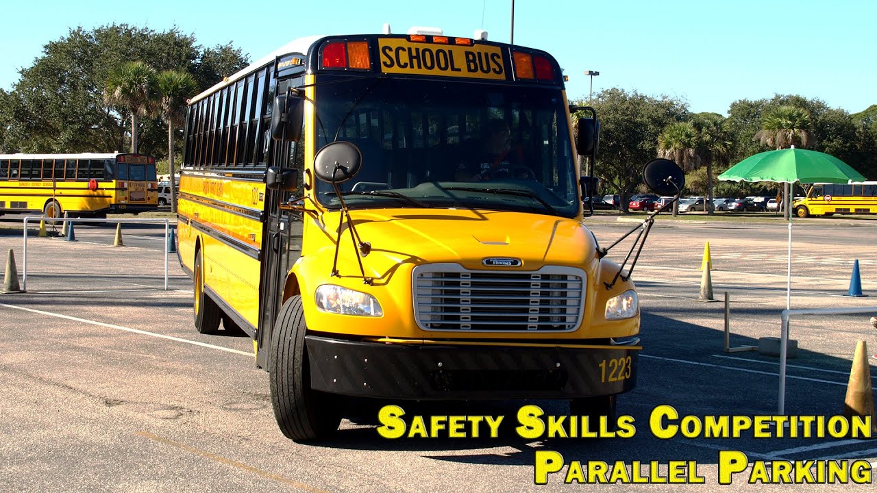 School Bus Drivers Safety Skill Competition / Scoring - Parallel Parking