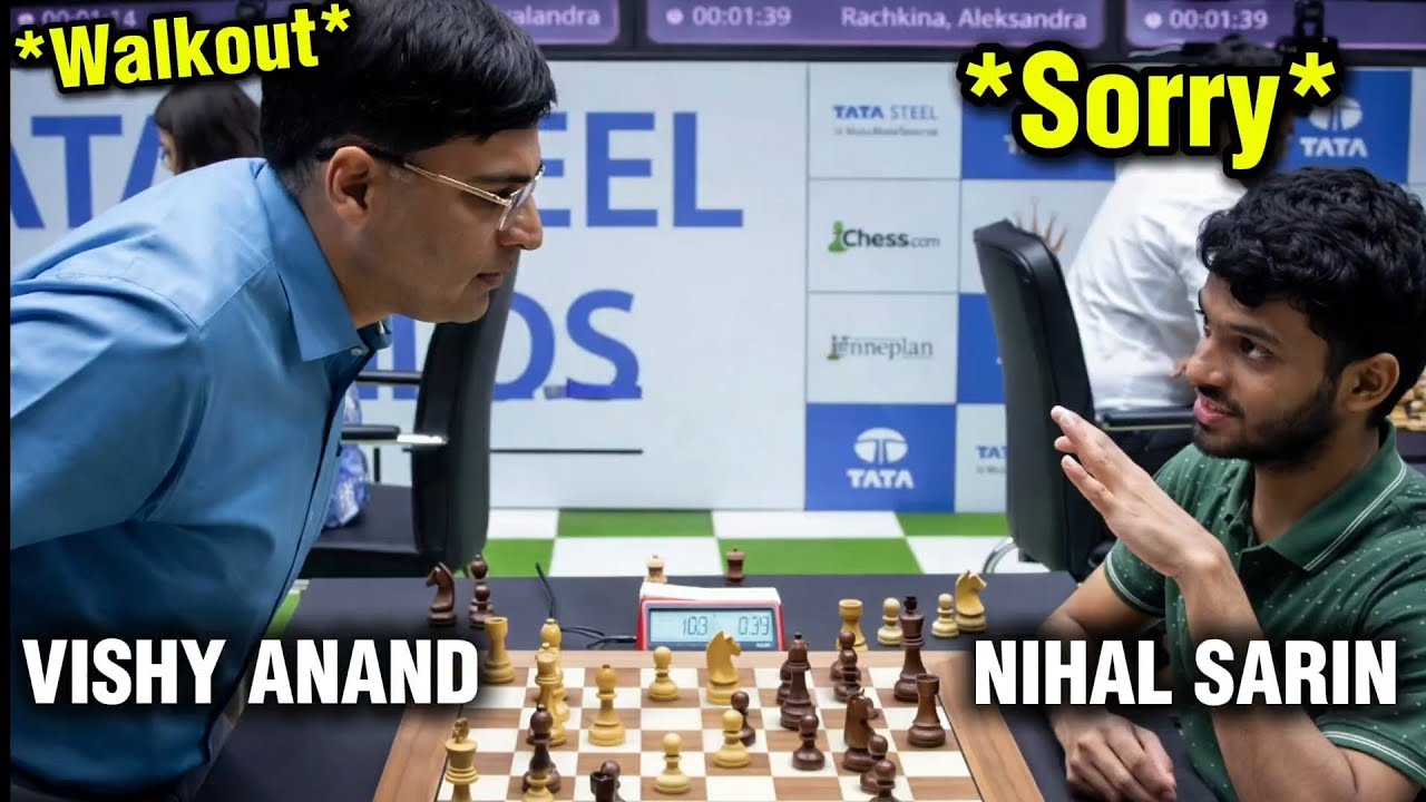 Nihal Sarin apologizes to Vishy Anand after Checkmated him in just 23 MOVES 🥶🥶🥶
