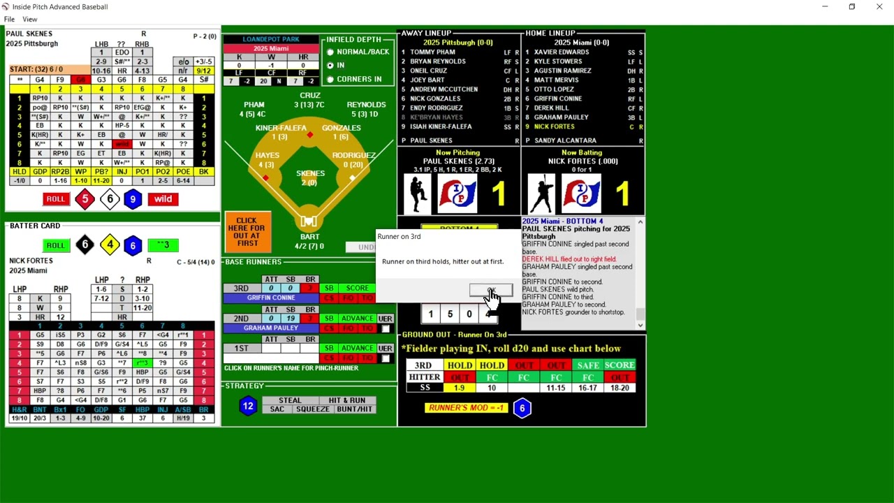 PC IPA 2025 Pirates vs Miami - Skenes/Alcantara