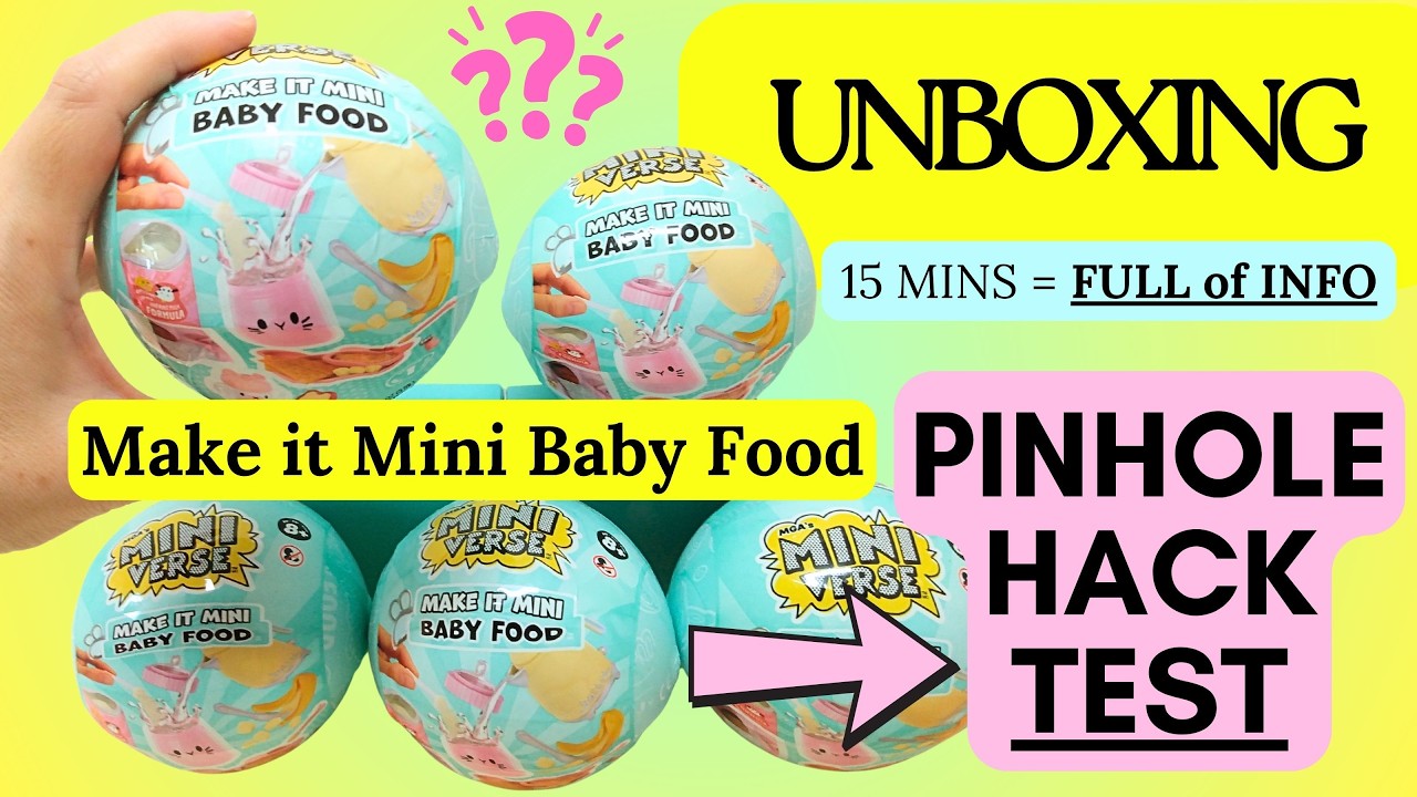 Make It Mini Baby Food Unboxing= Pinhole Hack Test #MiniverseBabyFood #MakeitMiniBabyFood #Unboxing