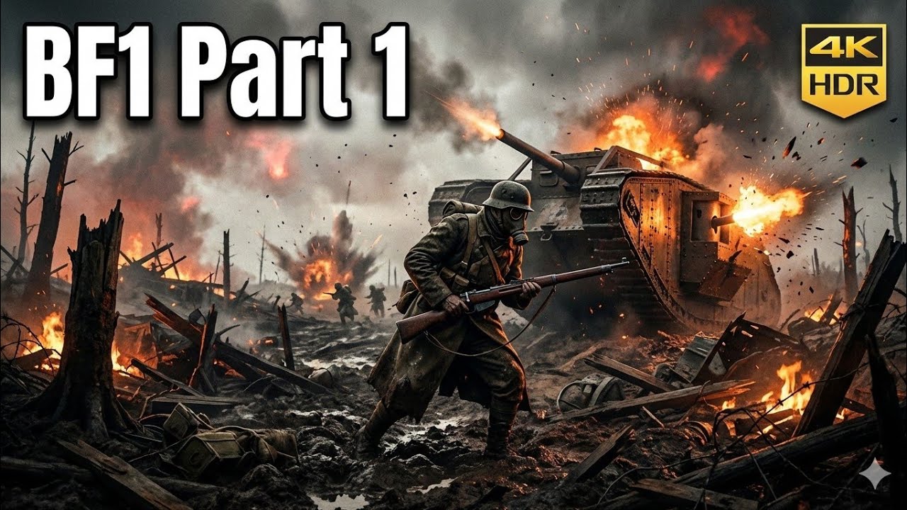 Battlefield 1 Campaign Part 1 – No Words… The Beginning of War (PS5, 4K HDR No Commentary)