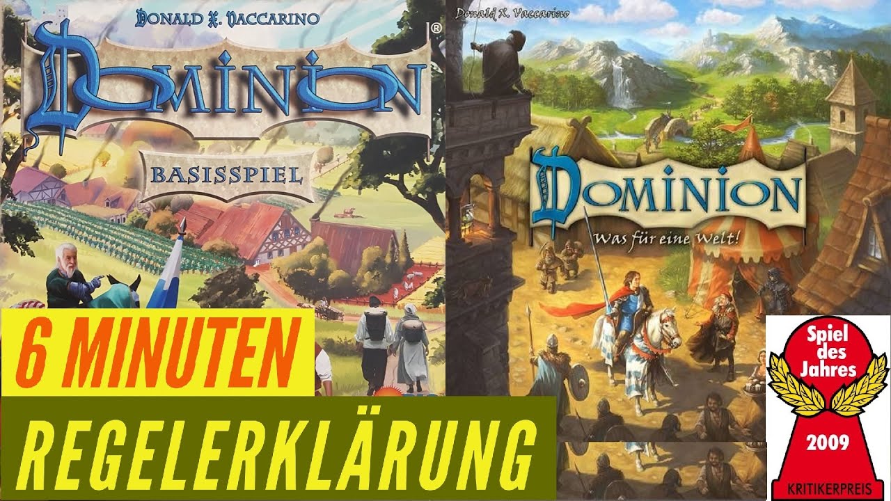 Dominion Regeln Aufbau Anleitung Regelerkl&auml;rung Spiel des Jahres 2009