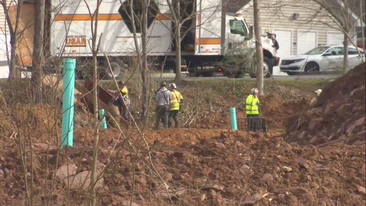 First responders at scene of Powell Trench collapse