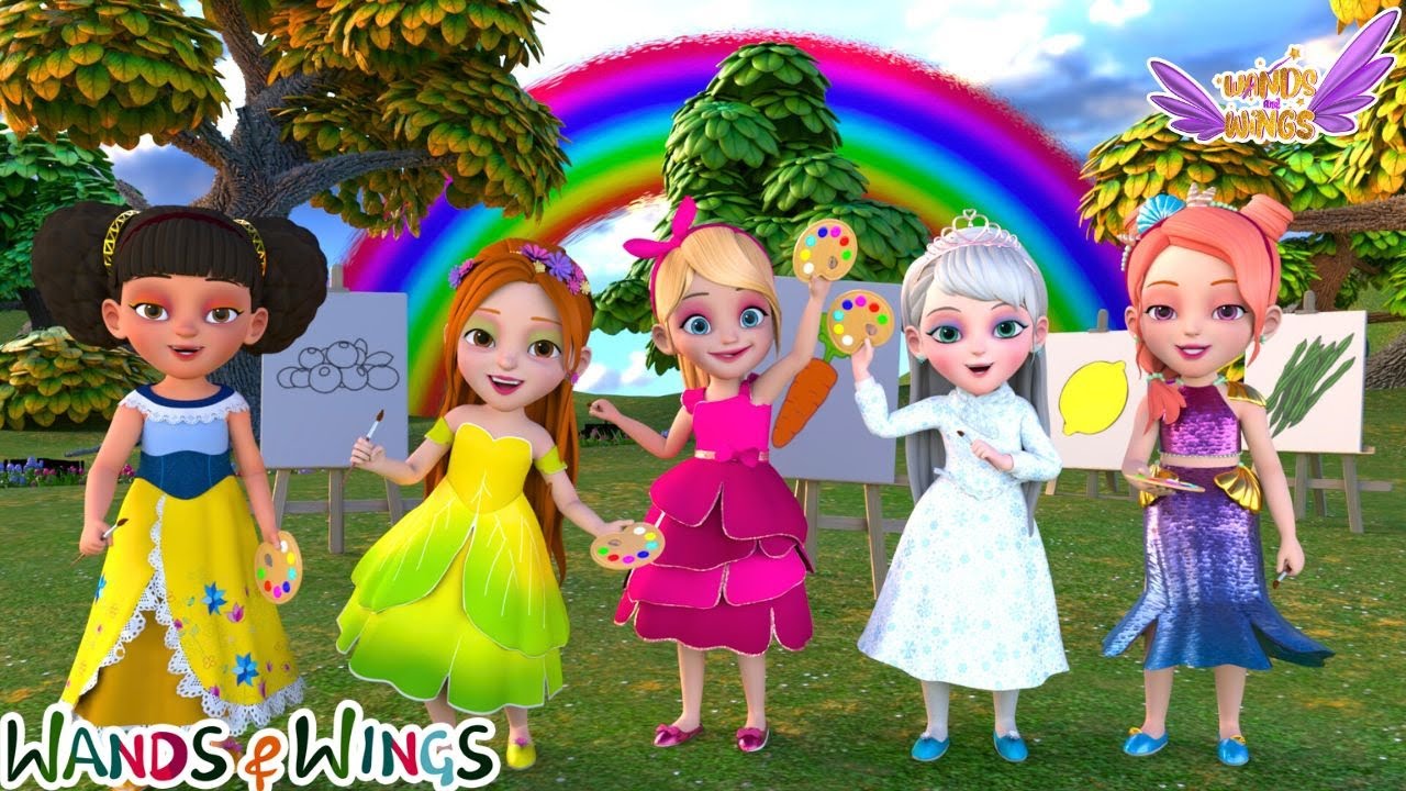 Learn Colors Song 🌈| Colors of the Rainbow + Sick Song | Nursery Rhyme | Wands And Wings