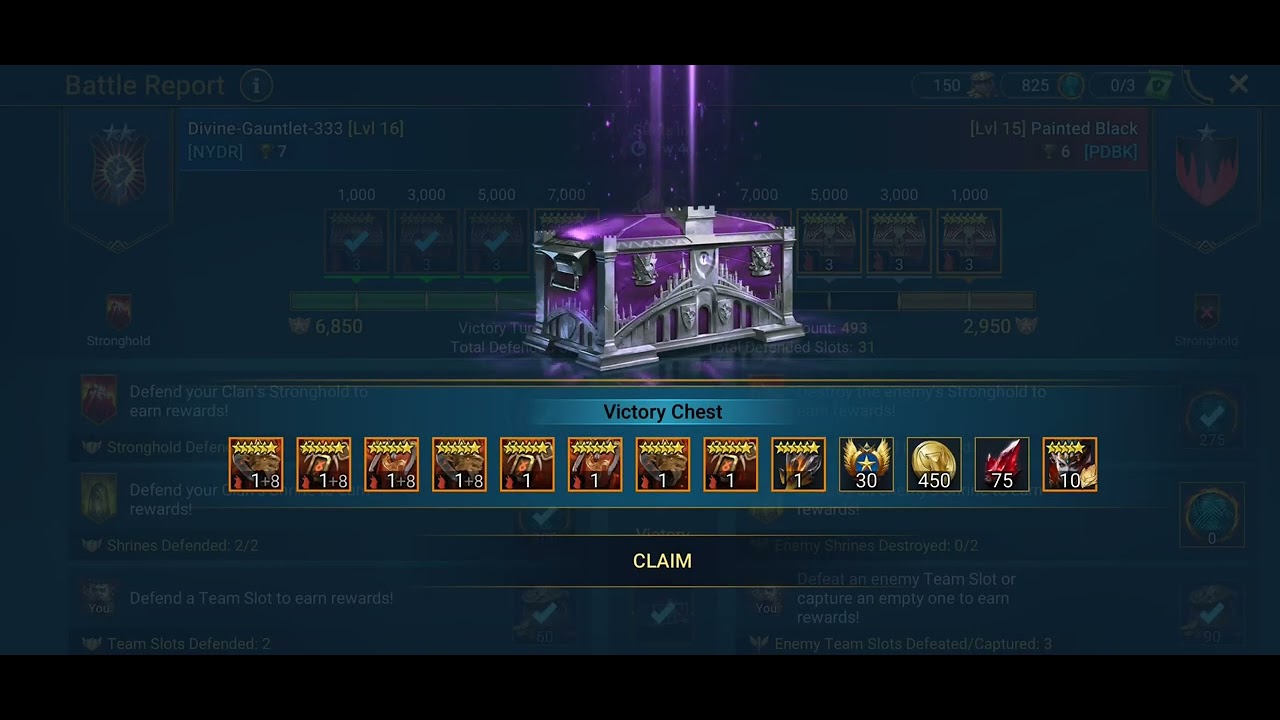 Claiming Siege Rewards Chest For Taking The Stronghold In RAID Shadow Legends
