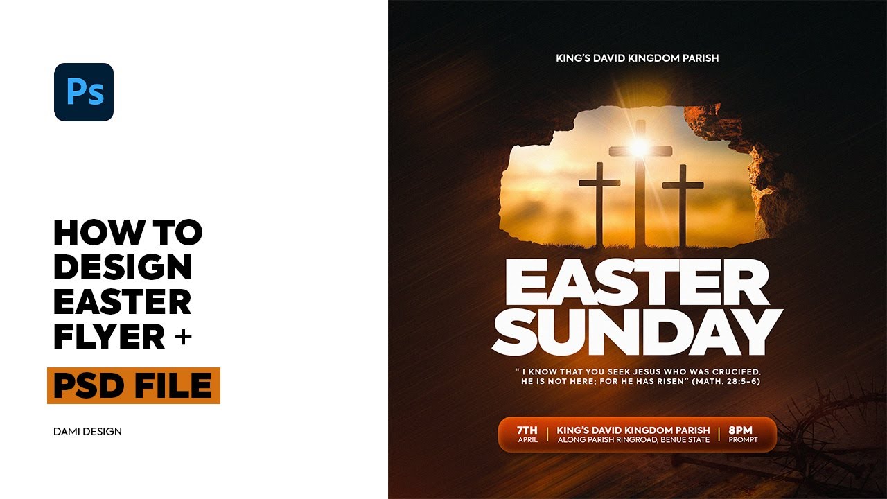 PHOTOSHOP | HOW TO DESIGN EASTER FLYER