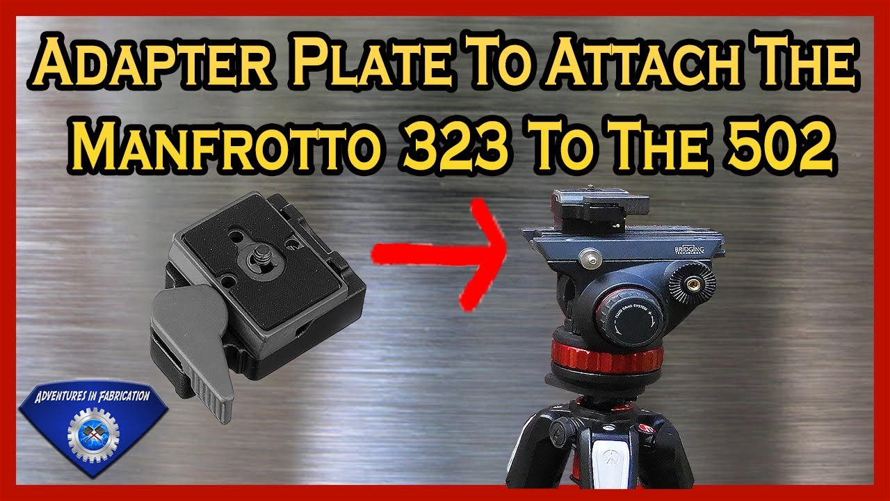How to make an adapter for Manfrotto 323 and 502 type tripod head plates 🎥