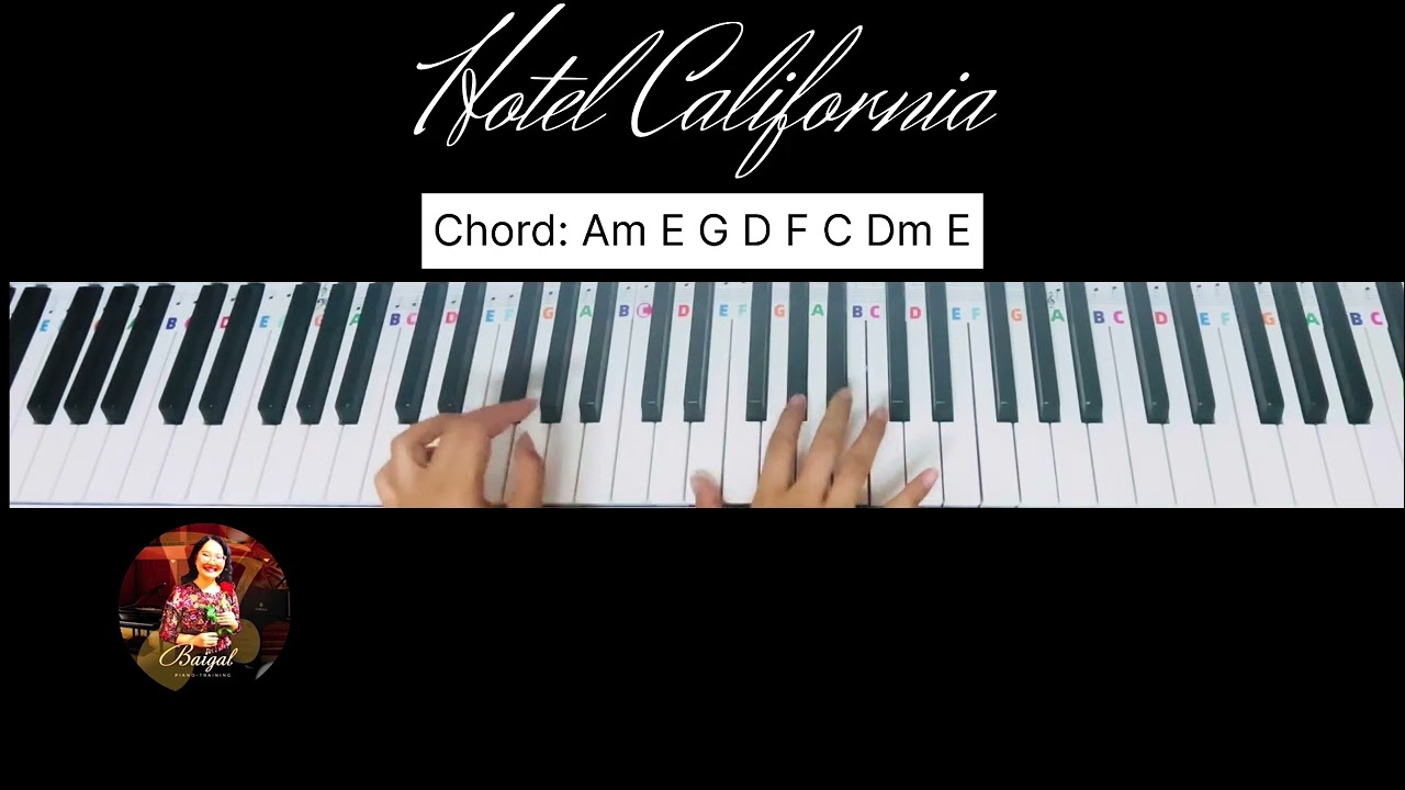 Eagles- Hotel California/ Easy Piano tutorial 