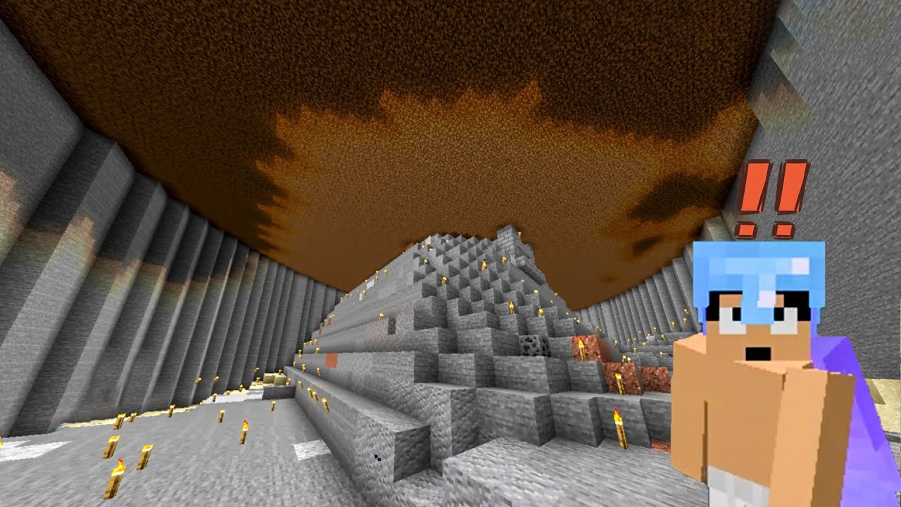 地下の巨大空間水抜きしました！PART211【マイクラ】
