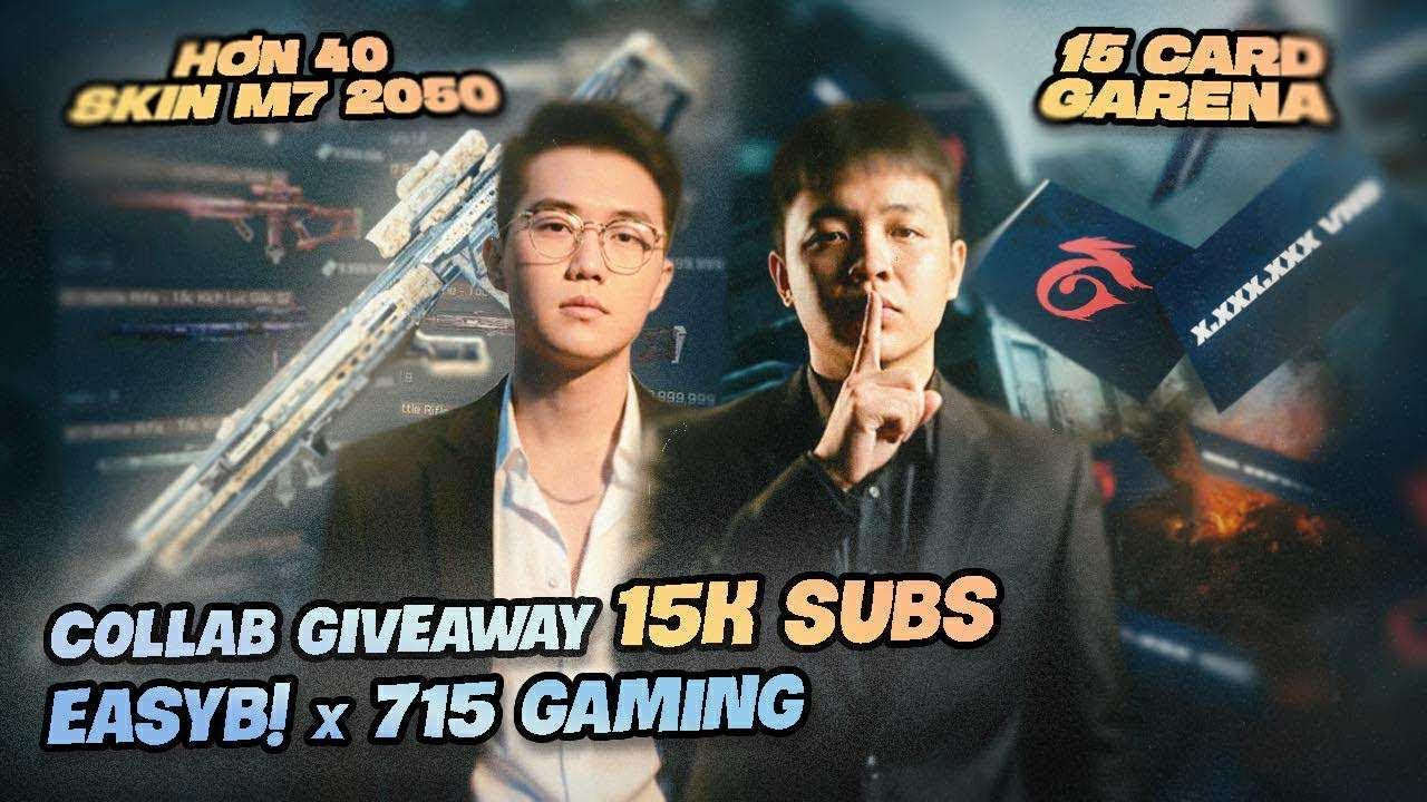 C&ugrave;ng Sơn T&ugrave;ng MTP collab Giveaway với EasyB 15k Subs! 40 khẩu M7 v&agrave; 15 card 100k Garena!