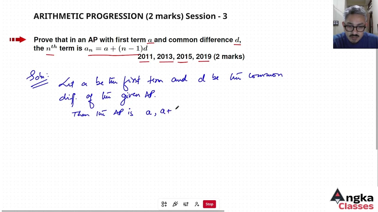 Previous years' questions(2015-2025)BOSEM Class X Chapter- ARITHMETIC PROGRESSION(2 marks) Session 3