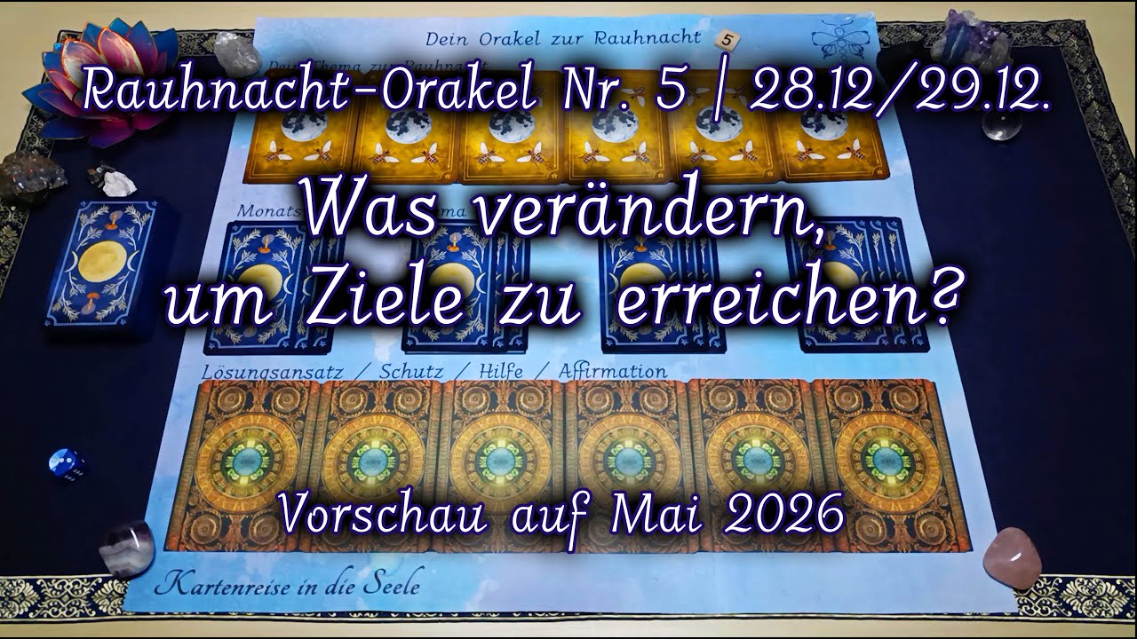 Was verändern, um Ziele zu erreichen? | Rauhnacht Nr. 5 | 28.12./29.12.2025 #tarot #rauhnächte