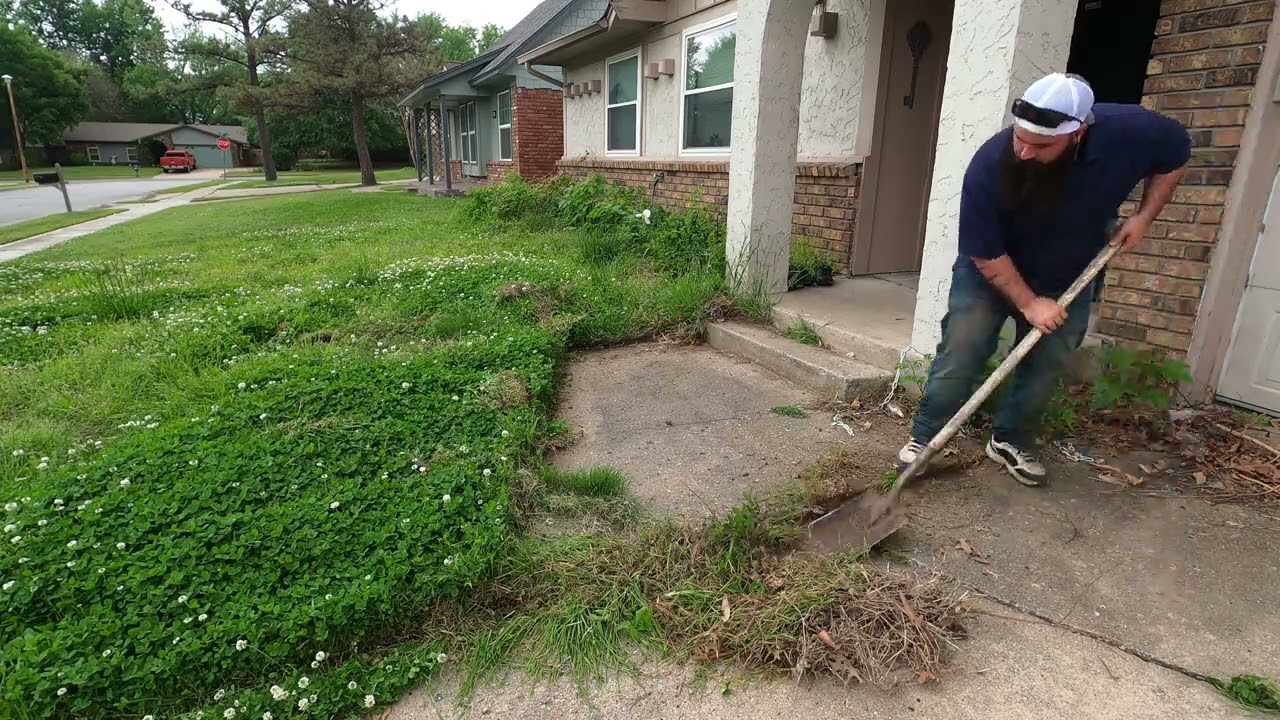 I gave this random homeowner a FREE makeover lawn cut -  TIME-LAPES OF THE CRAZY YARD CLEAN UP