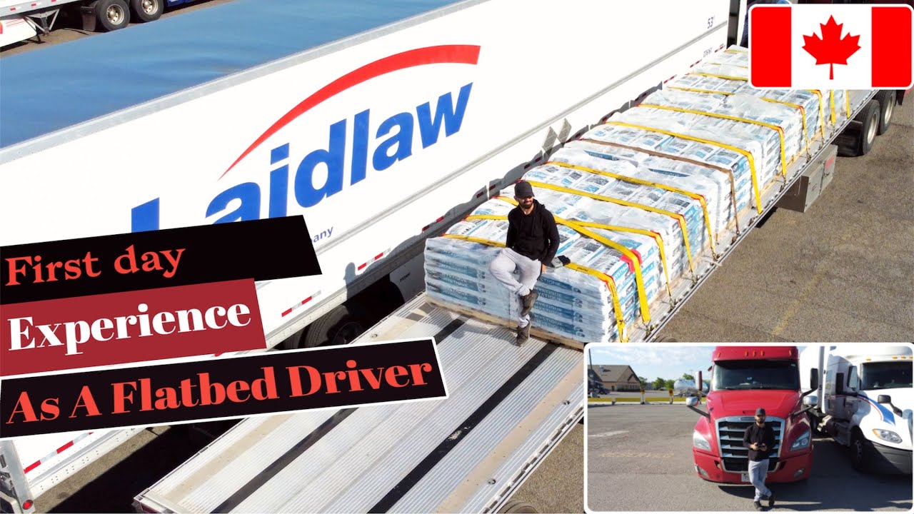First Day Experience As a Flatbed Driver in Canada || Indian Vlogger in CANADA🇨🇦 || Vipan Kataria