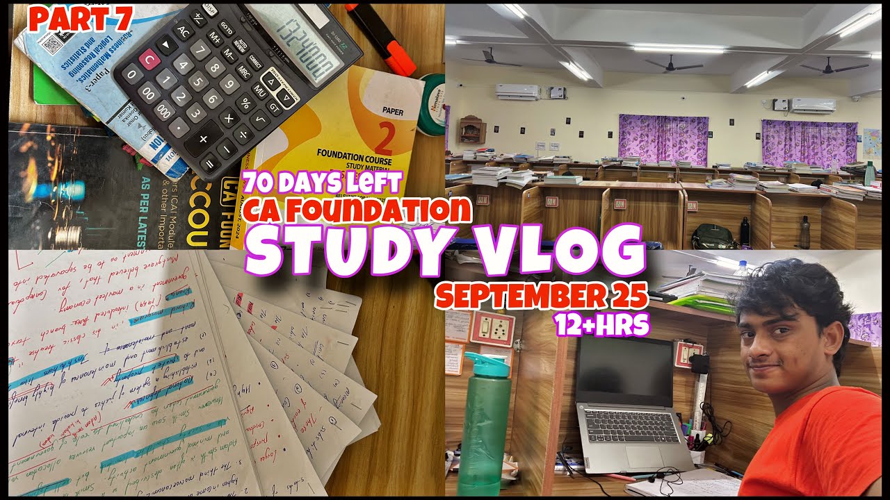 A Day in My Life as a CA Foundation Student 📚☕ (Study + Motivation)//CA Foundation Vlog 📖/part 7