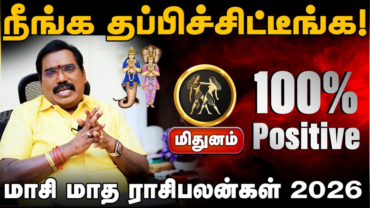 மிதுனம் | நீங்க தப்பிச்சிட்டீங்க | மாசி மாத ராசிபலன்கள் 2026 | Maasi madha rasi palan 2026  Midhunam