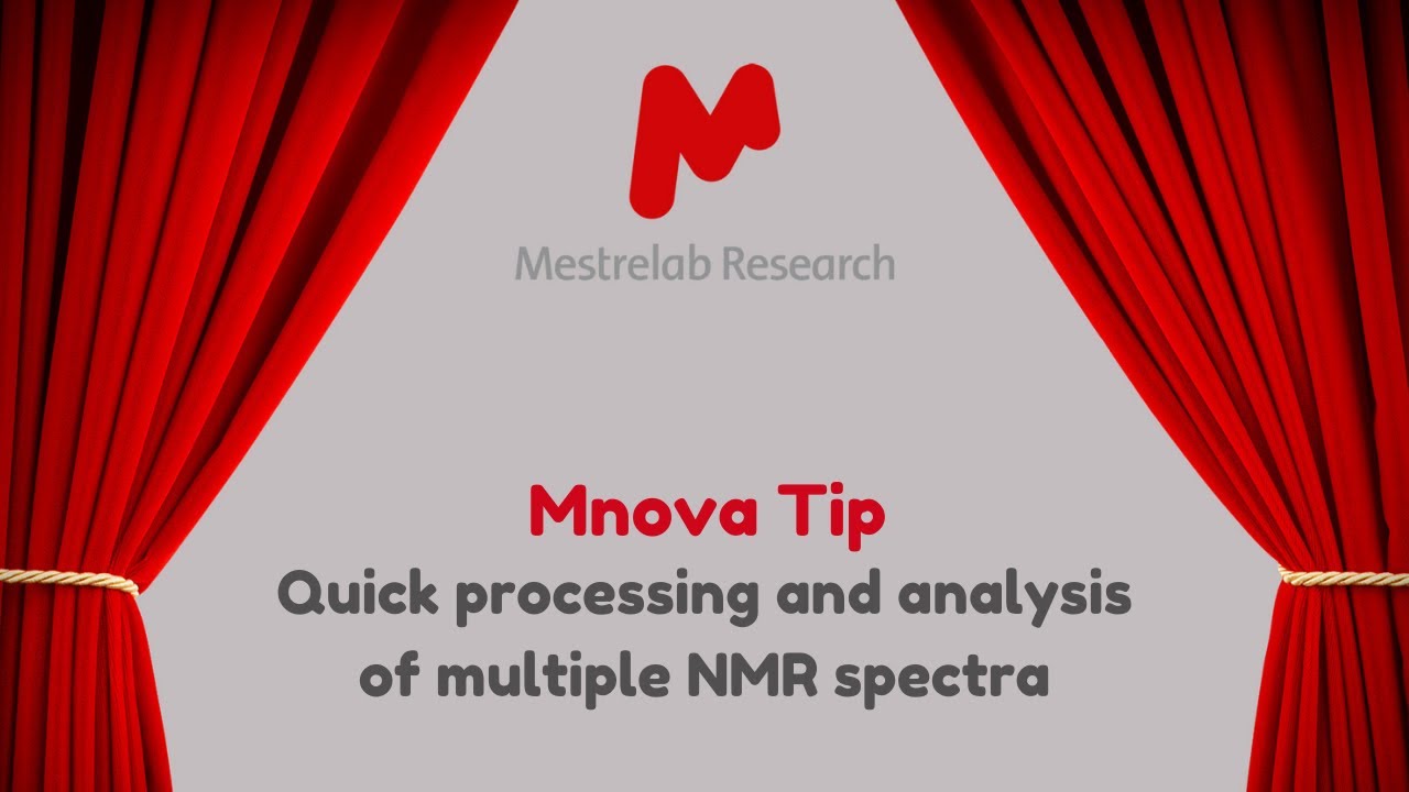 Mnova Tip 17 - Quick processing and analysis of multiple NMR spectra