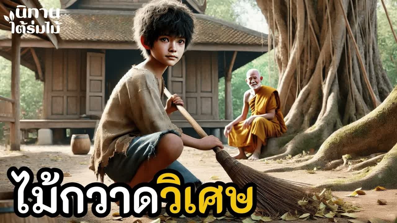 ไม้กวาดวิเศษ ｜ EP.206 #นิทานพื้นบ้าน #นิทานก่อนนอน #นิทานสอนใจ #นิทานชาวบ้าน