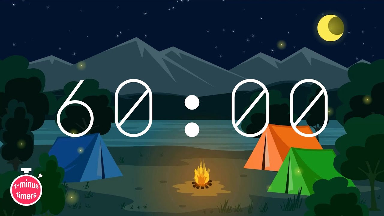 1 Hour Timer | Cozy Camping - Study Music