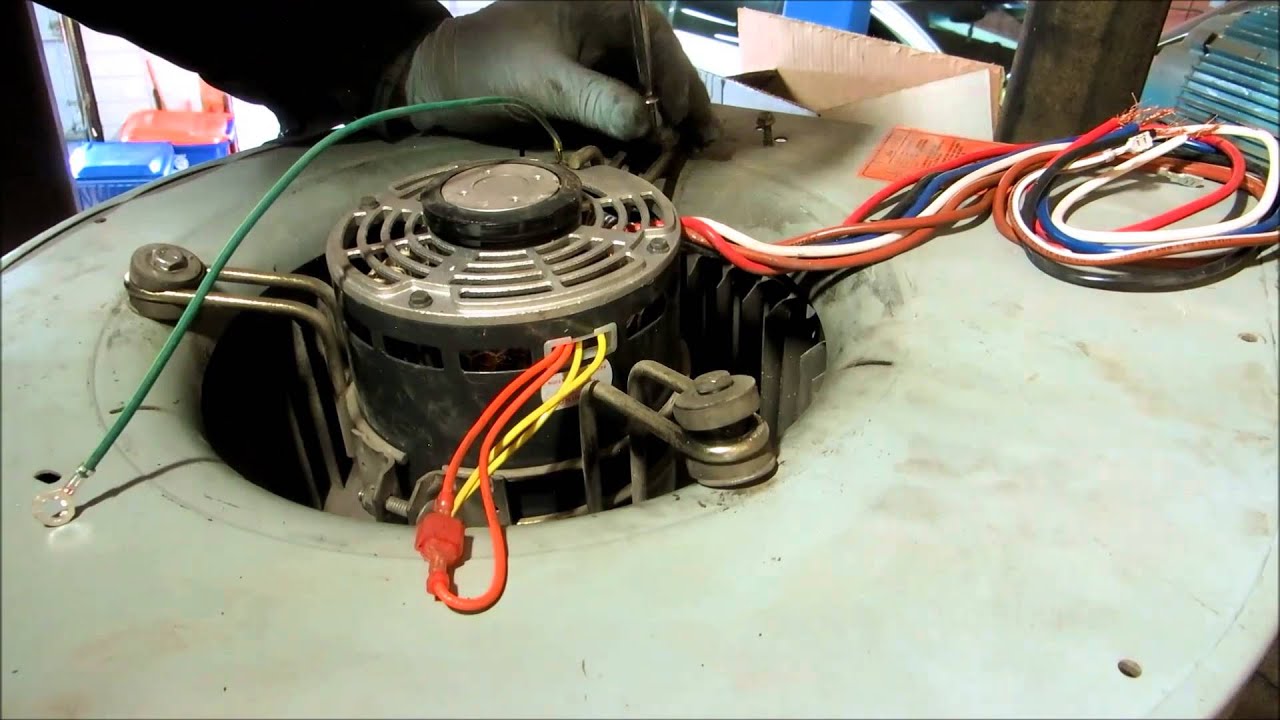 replace blowermotor on a waste oil heater