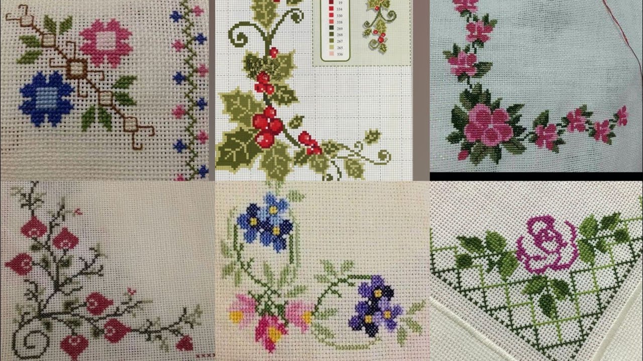 outstanding Corner Cross Stitch patterns For table cloth
