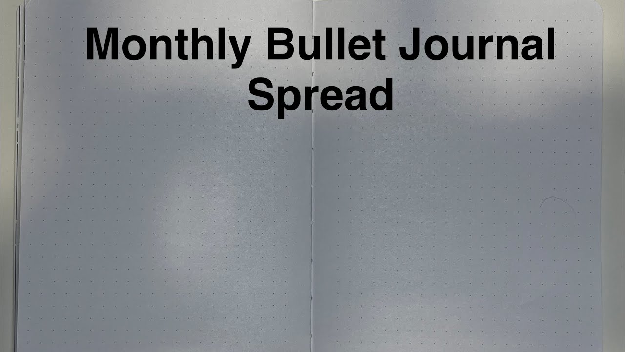 Ежемесячный разворот для ведения дневника в стиле Bullet Journal (MakseLife Dot Grid Journal)