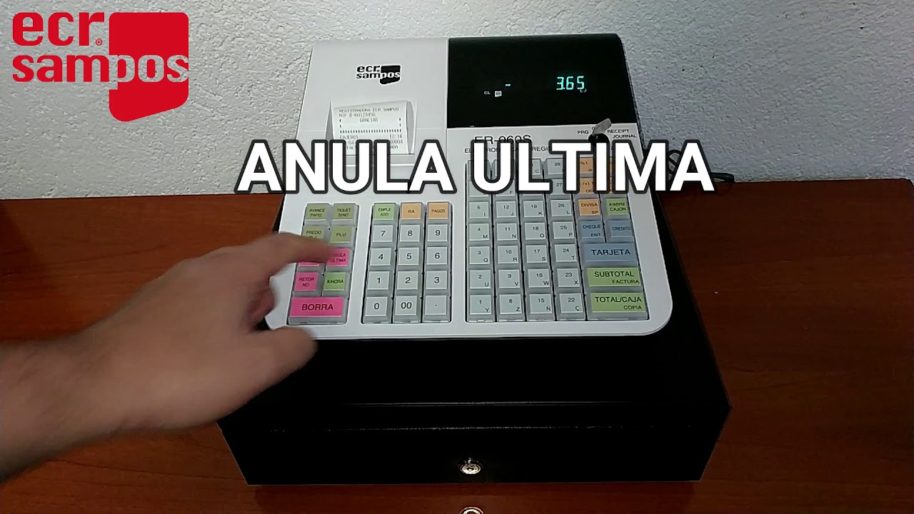 ECR SAMPOS ER 060  VIDEOTUTORIALES -  9 CORRECCIONES EN LA VENTA