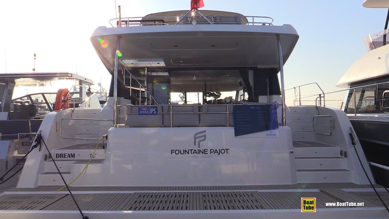 2019 Fountaine Pajot MY 44 Power Catamaran - Walkaround - 2018 Cannes Yachting Festival