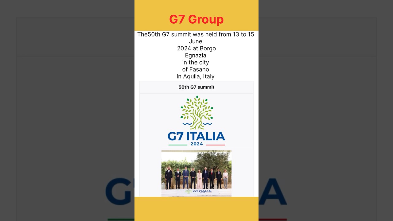 50th G7 summit in 🇮🇹 Italy |Shorts