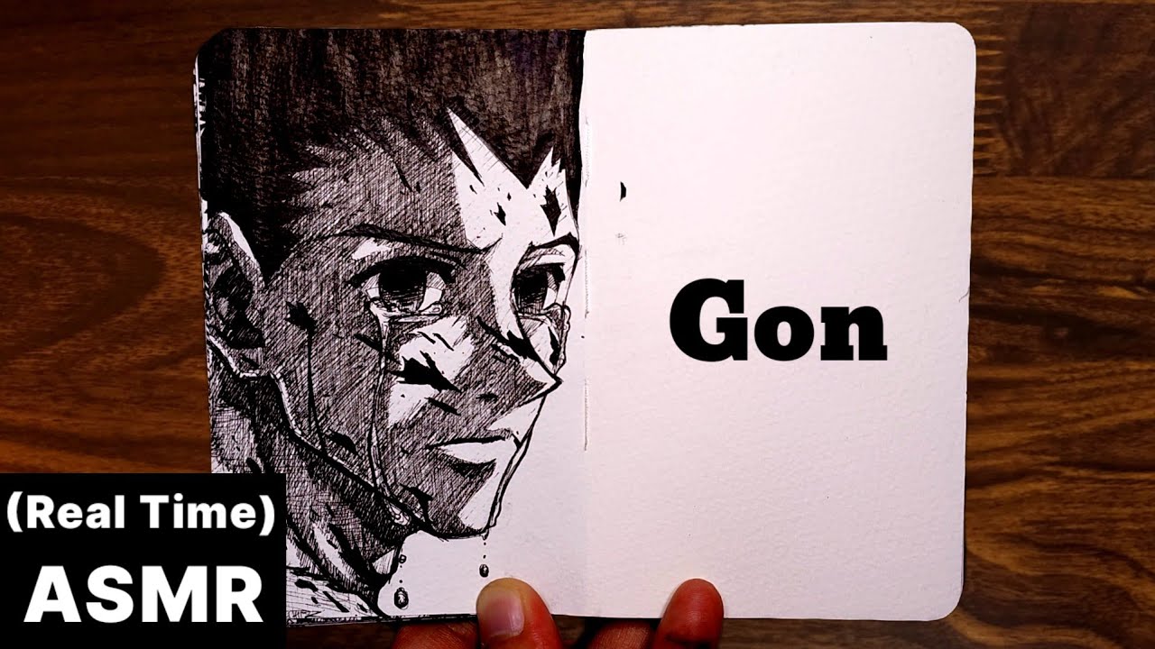 [ASMR] Drawing GON RAGE (Real Time)  - Hunter X Hunter