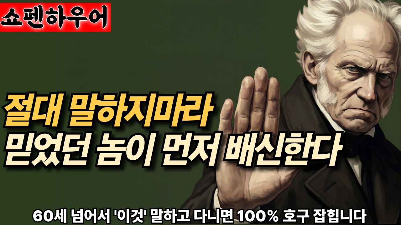 평생 쌓은 무게를스스로 버리는 인간 부류의 공통점 |쇼펜하우어 통찰| 인간관계| 오디오북