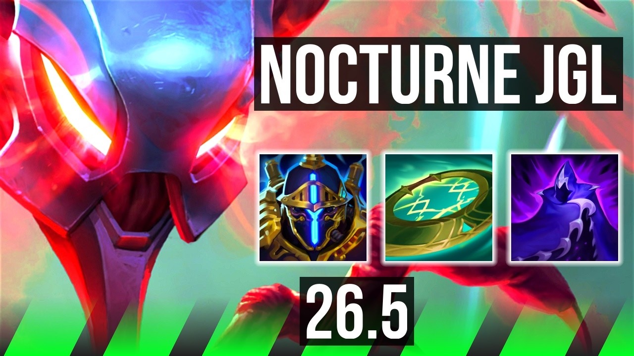 NOCTURNE vs MASTER YI (JGL) | Perfect KDA: 16/0/9 | KR Master | 26.5