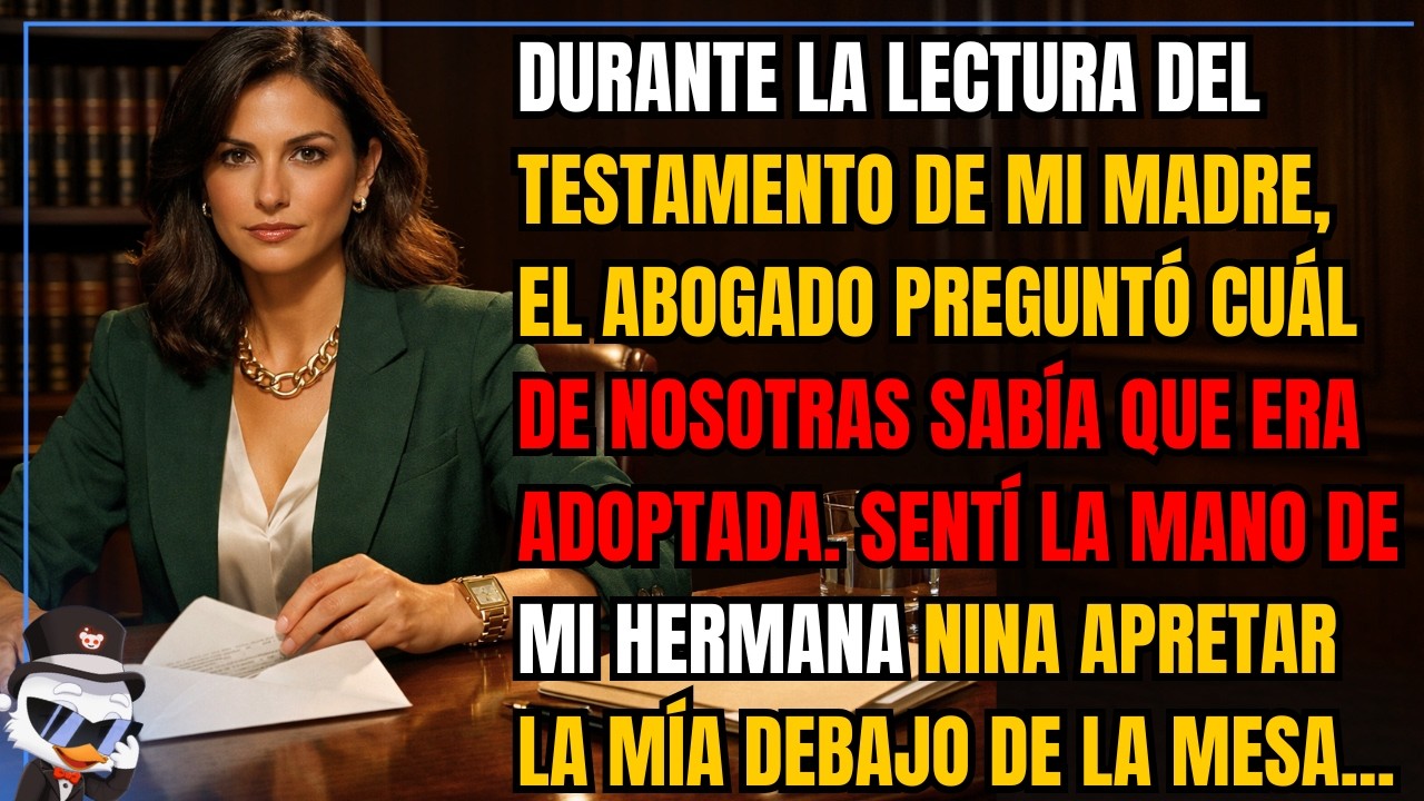 Durante la lectura del testamento de mi madre, el abogado pregunt&oacute; cu&aacute;l de nosotras sab&iacute;a que era...