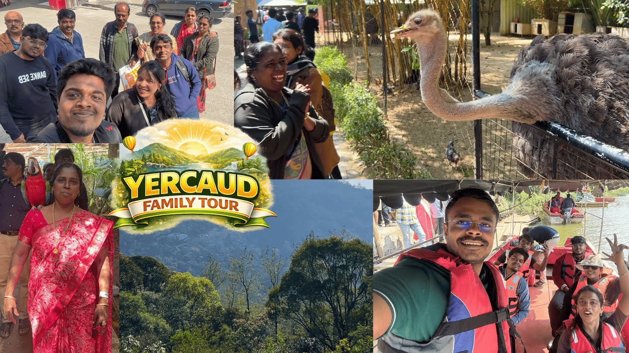 எல்லோரும் வாங்க வெறும் 25 நிமிடத்தில் ஏற்காடு சுத்தி பார்க்கலாம் - Family Yercaud Tour Vlog!!