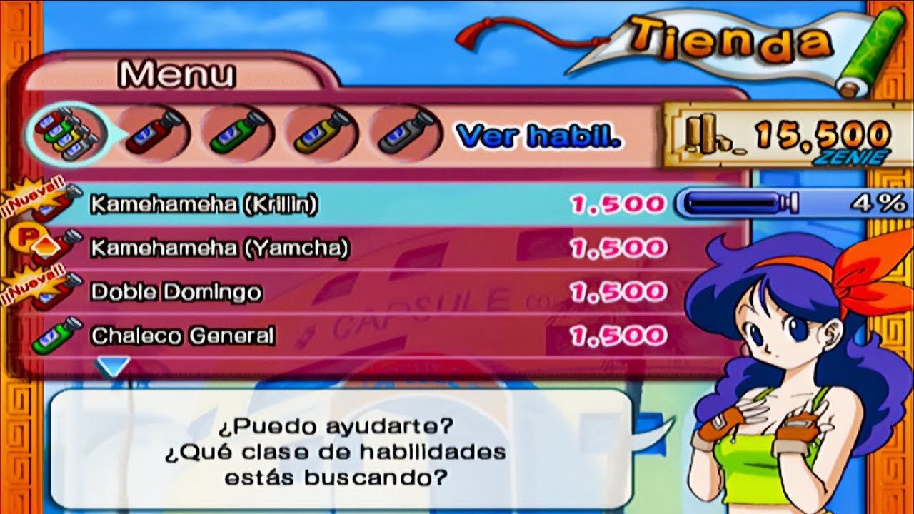 Como Comprar y Mejorar Habilidades en Dragon Ball Z Budokai 3